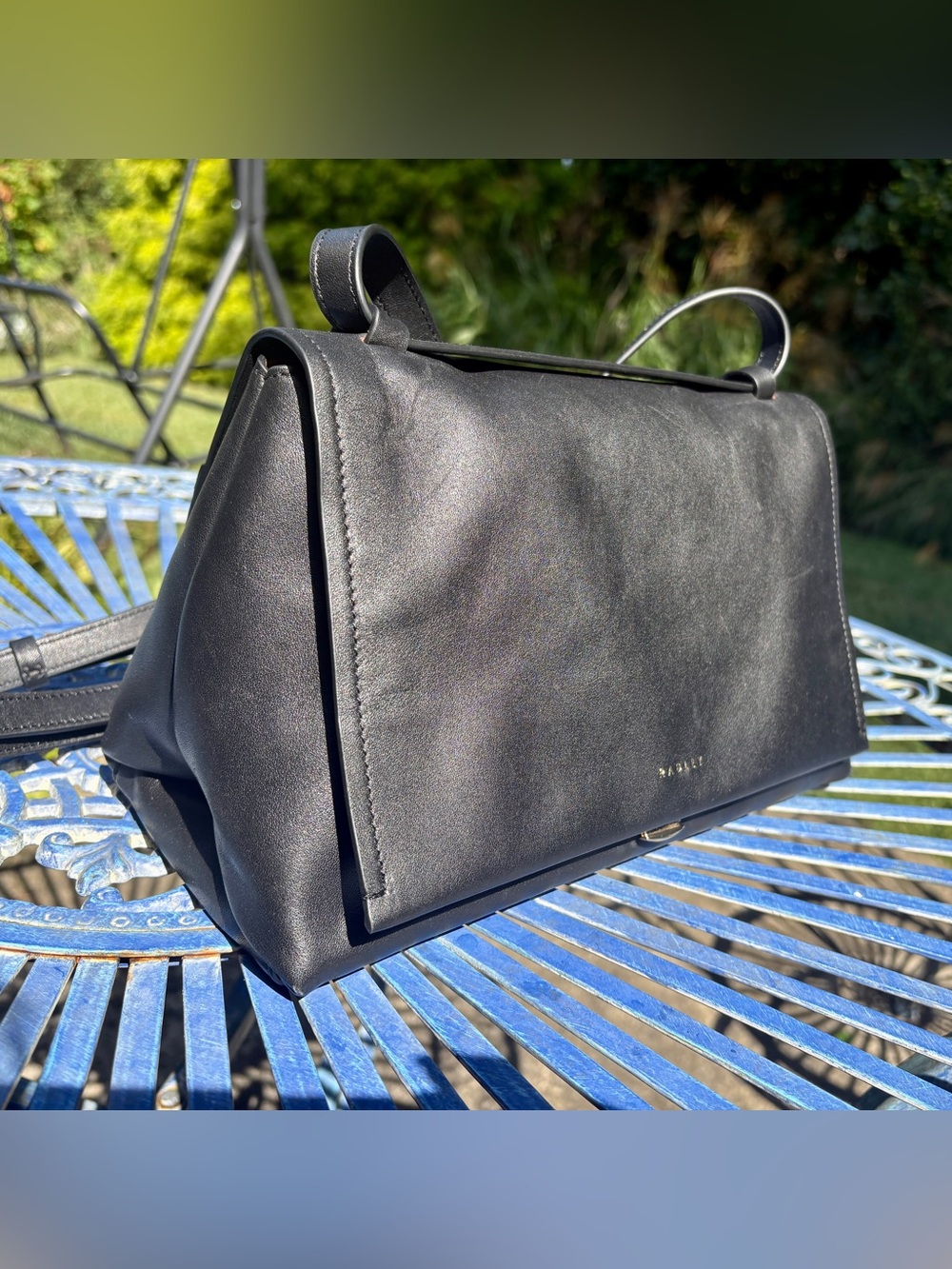 Radley London Mercer Street Medium Flapover bag in black leather 🖤